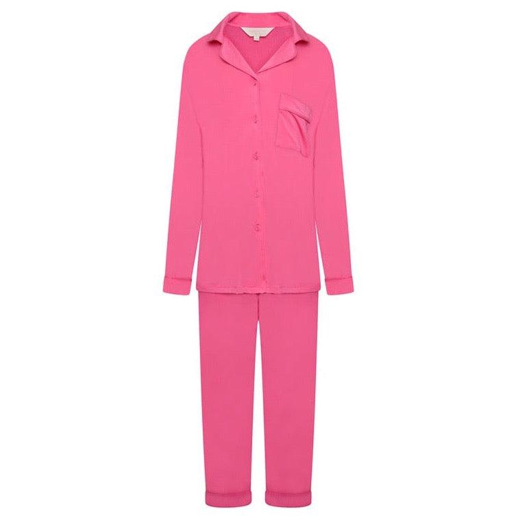 Stretch Pyjama Trouser Set Hot Pink – The NAP