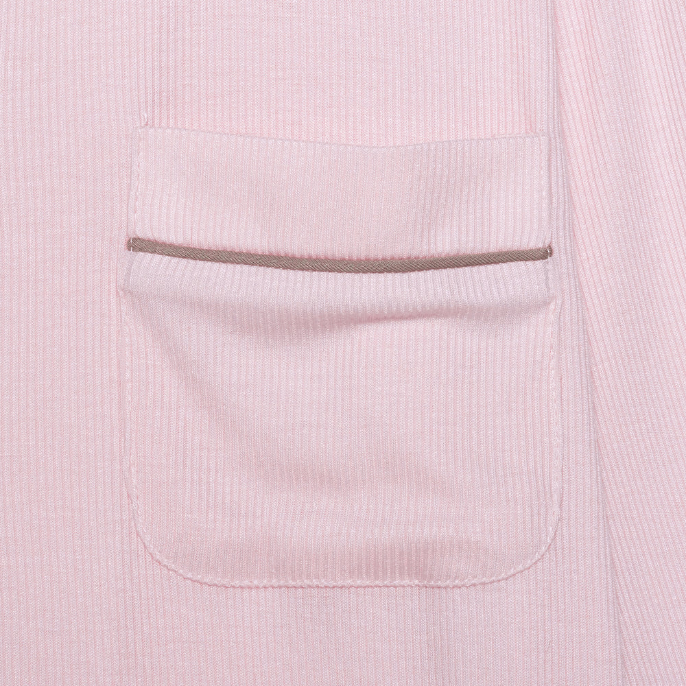 Scallop Pyjama Trouser Set - Petal Pink/ Cappuccino - The NAP Co. - image 2