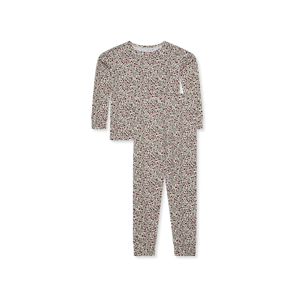 Children's Cotton Legging Sleep Set- Winter Floral-1