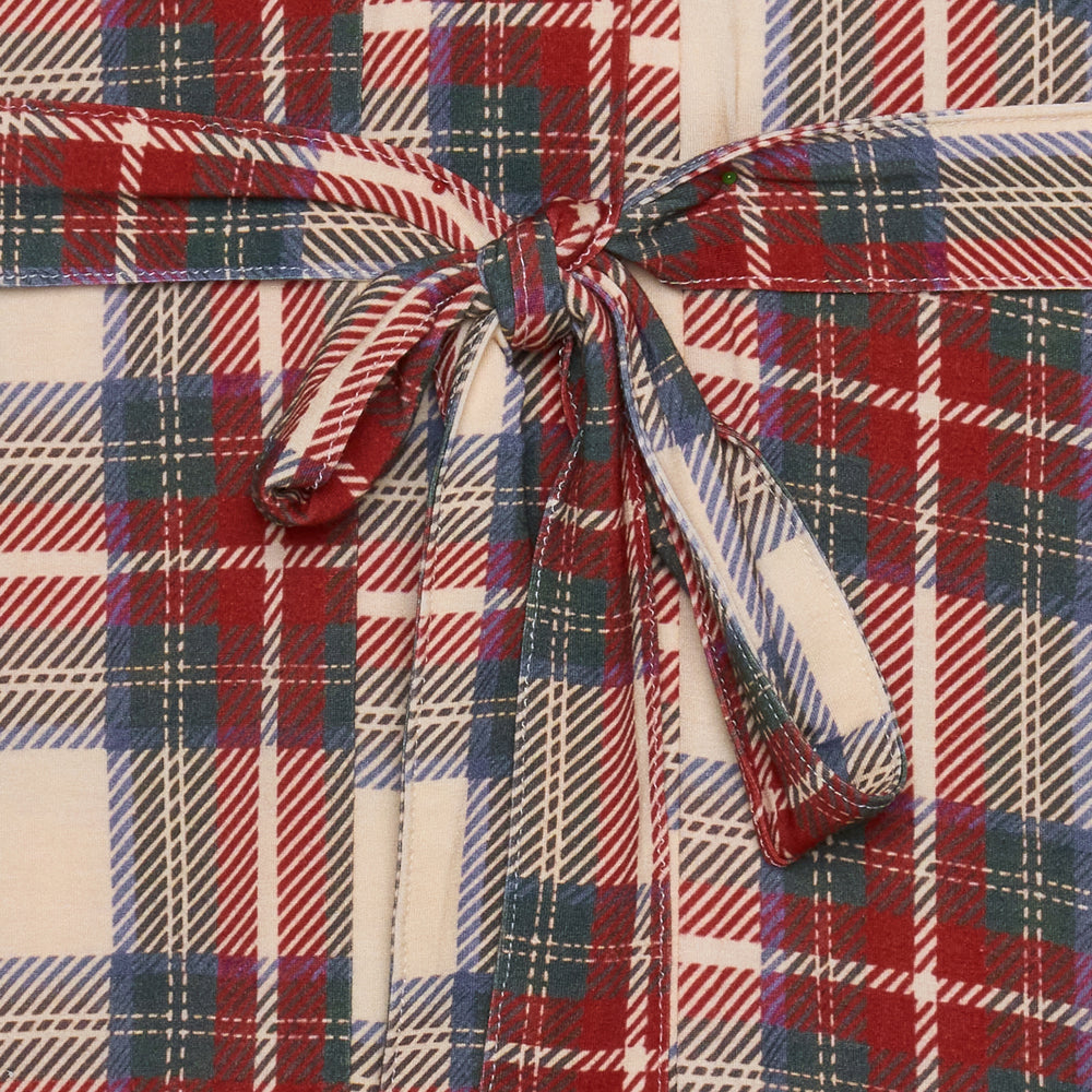 Stretch Maxi Robe- Highland Check-2