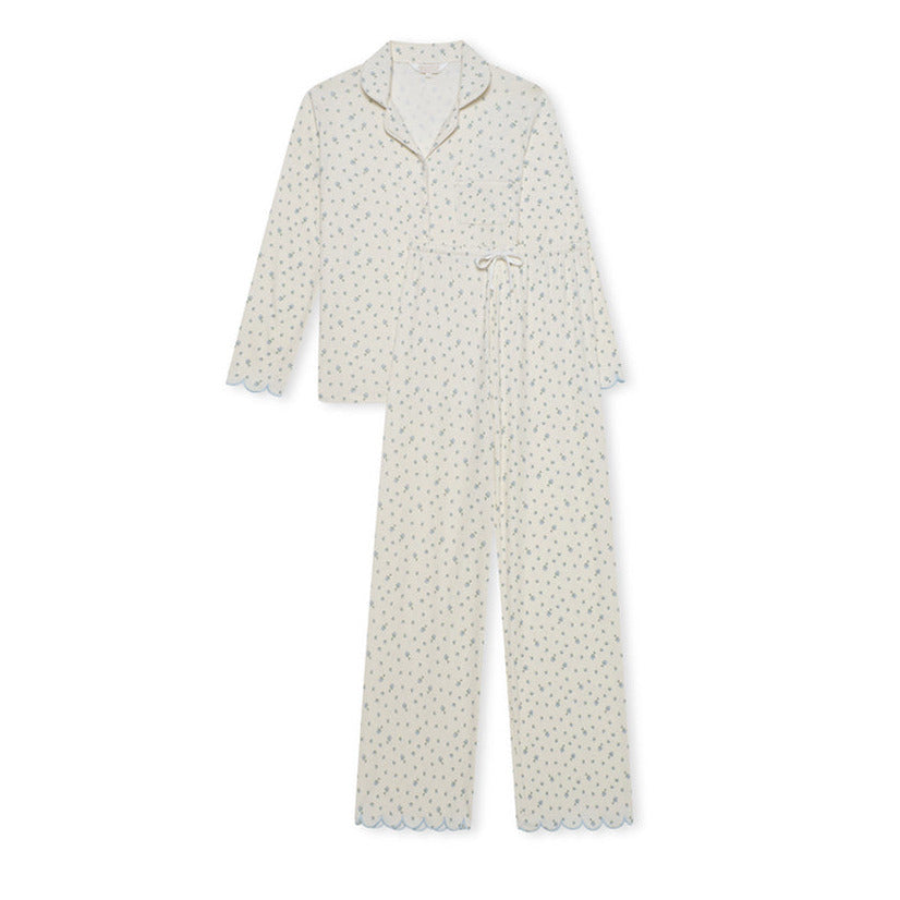 Scallop Pyjama Trouser Set - Hydrangea - The NAP Co. - image 1