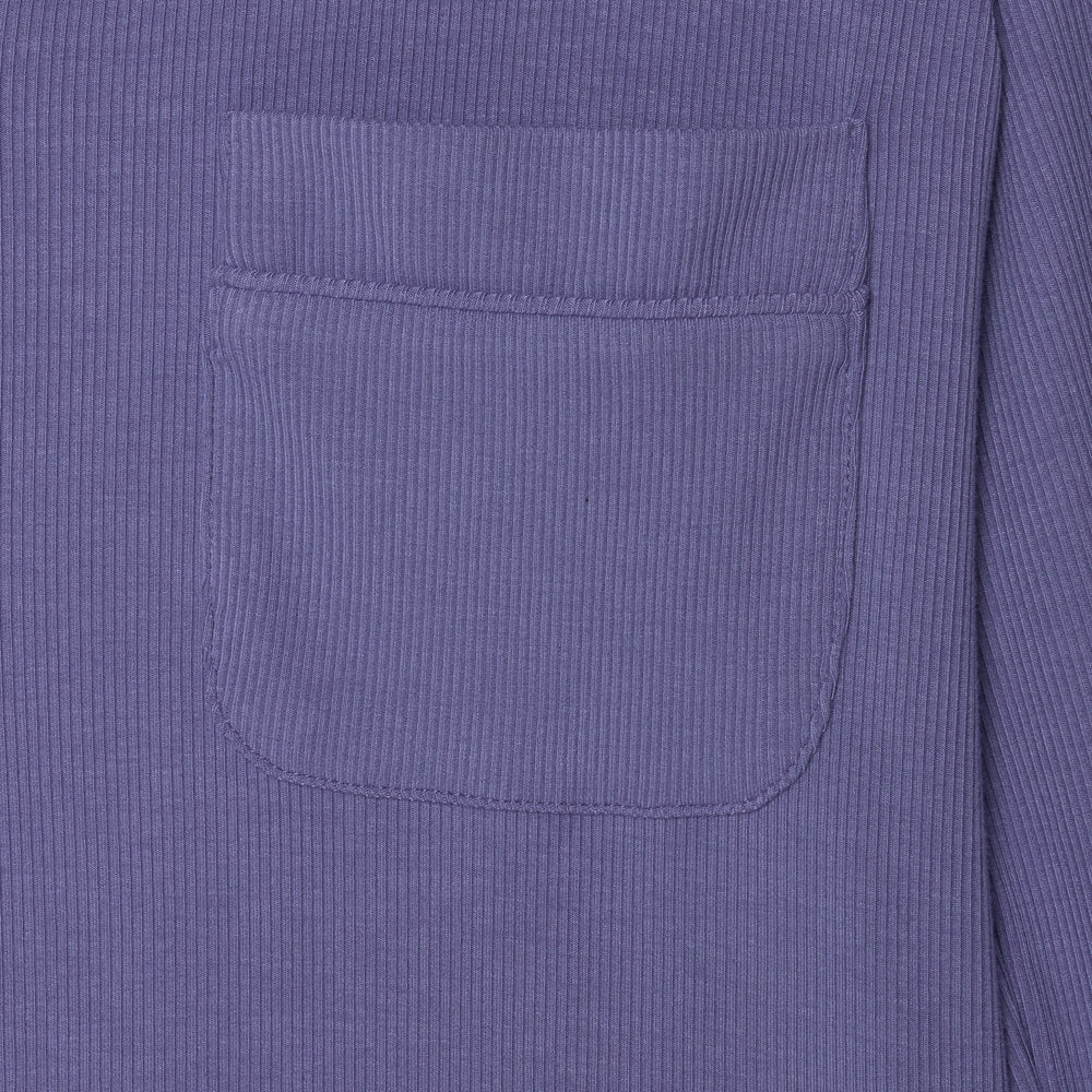 Ribbed Trouser Sleep Set- Blue Violet