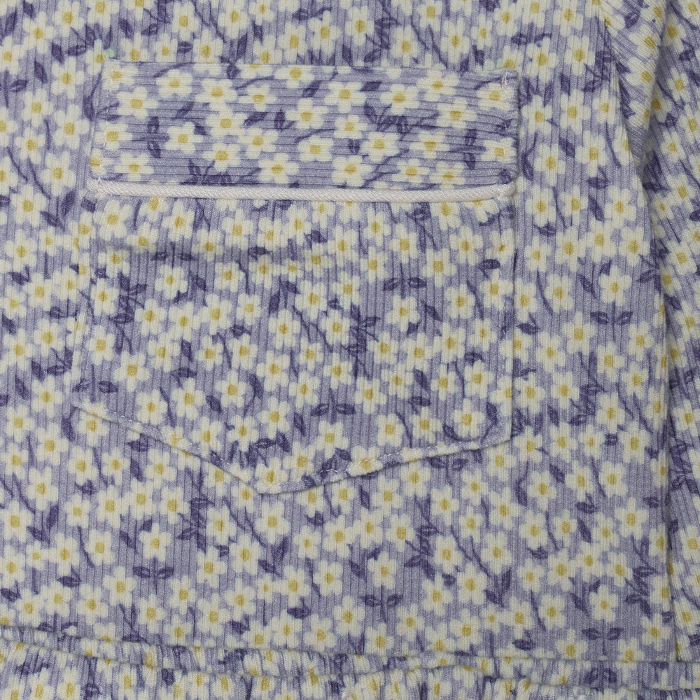 Children's Stretch Trouser Sleep Set- Blue Daisy