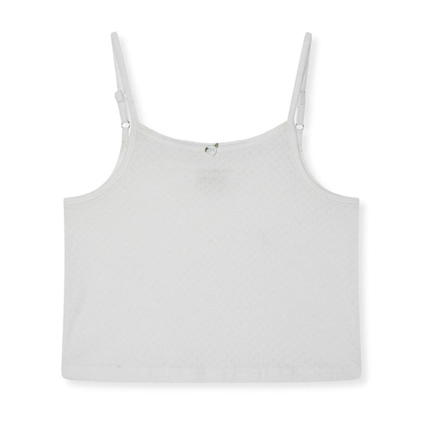 Mey 2000 White Cotton Spaghetti Strap Bra Top 25002