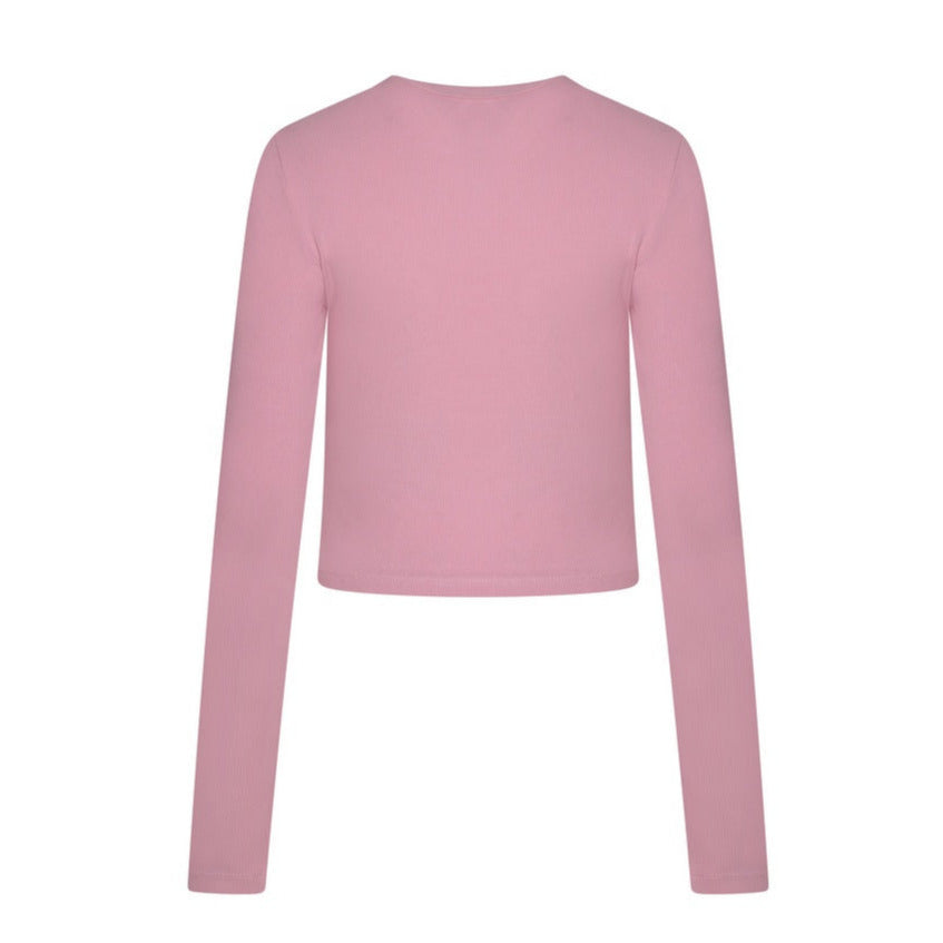 NAP X RU -Long Sleeve Ribbed Top- Cotton Candy