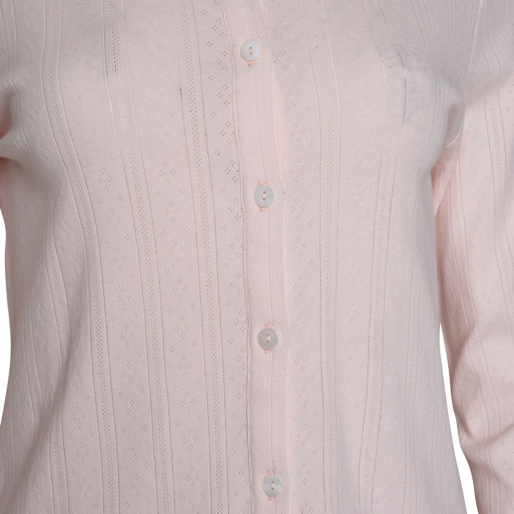 NAP X RU-Pointelle Cardigan and Trouser Set- Cotton Candy