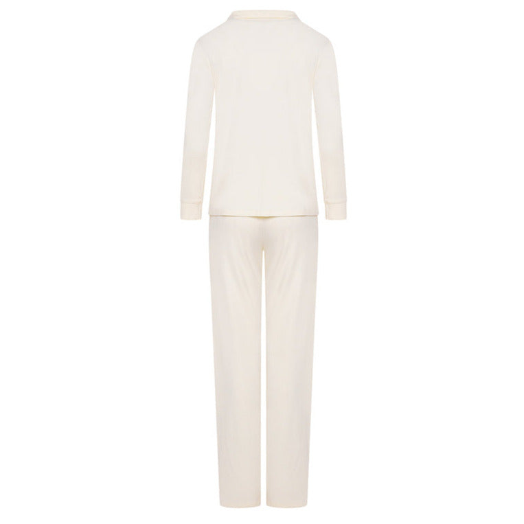 Ribbed Trouser Sleep Set- Latte