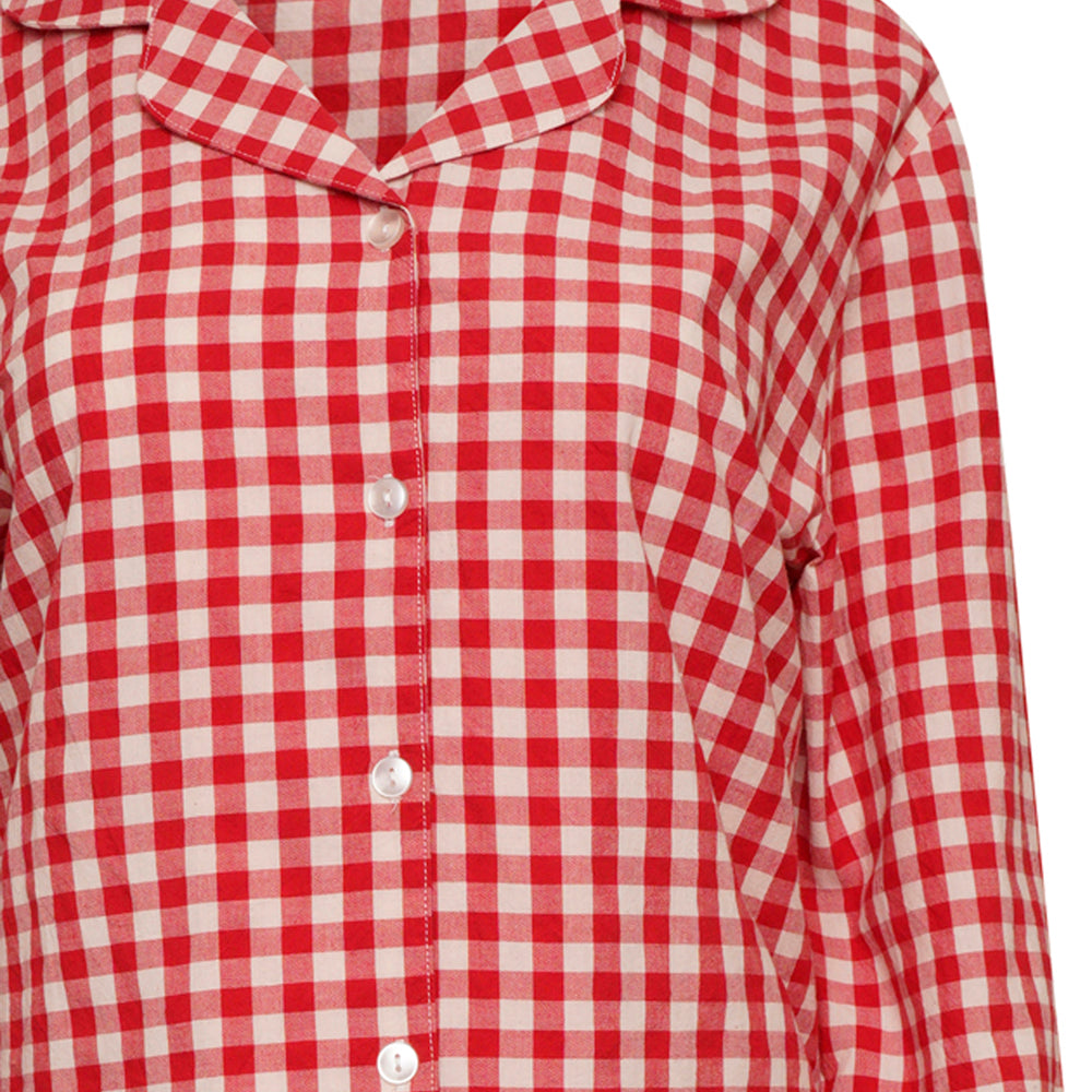 Cotton Trouser PJ Set- Red Gingham