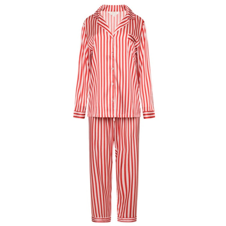 Satin Stretch Pyjama Trouser Set - Candy