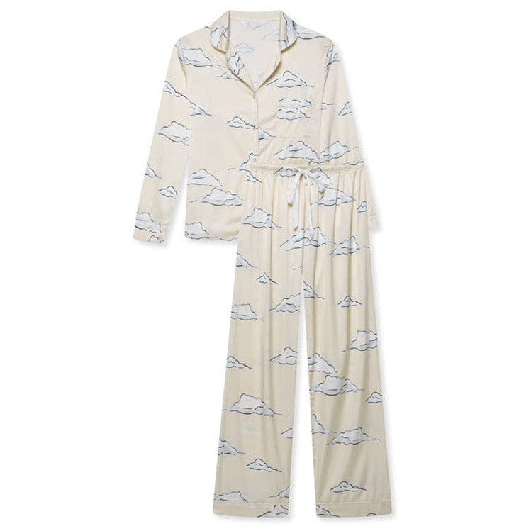 Satin Stretch Trouser PJ- Cream Cloud - The NAP Co. - image 1