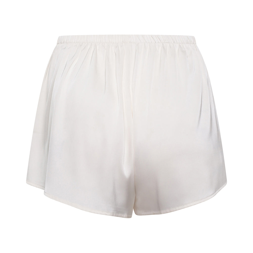 Satin Stretch Short- Ivory