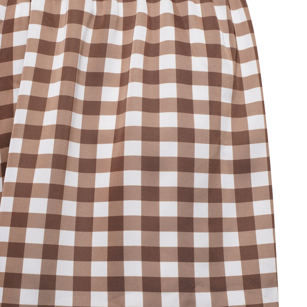 Stretch Sleep Boxer Short - Brown Gingham