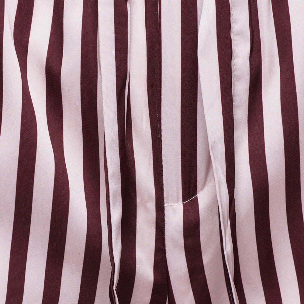 Satin Stretch Short - Cherry Stripe