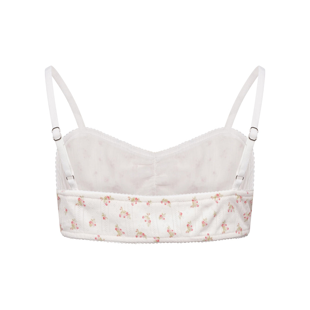 Pointelle Crop Top- Rose