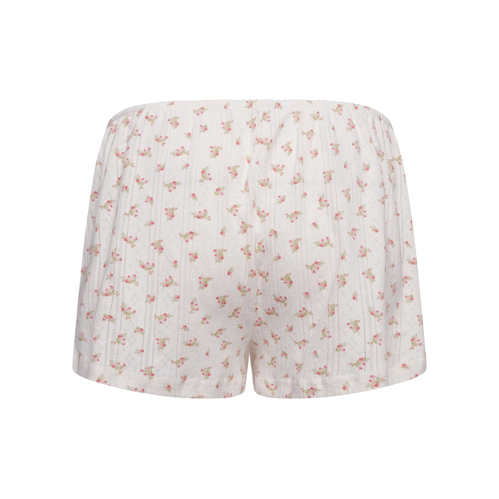 Pointelle Boxer Short- Rose