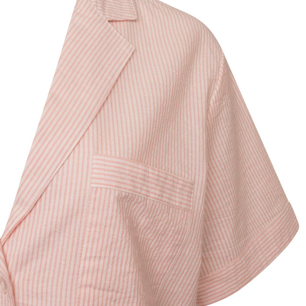 Cotton Short Sleep Set- Pink Stripe - The NAP Co.