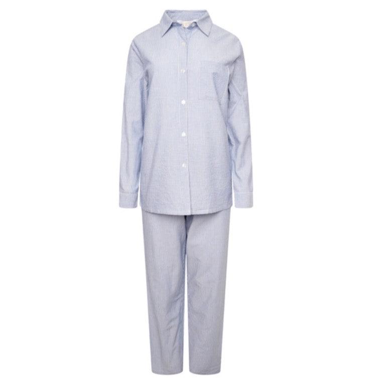 Cotton Sleep Trouser Set- Blue Stripe - The NAP Co.