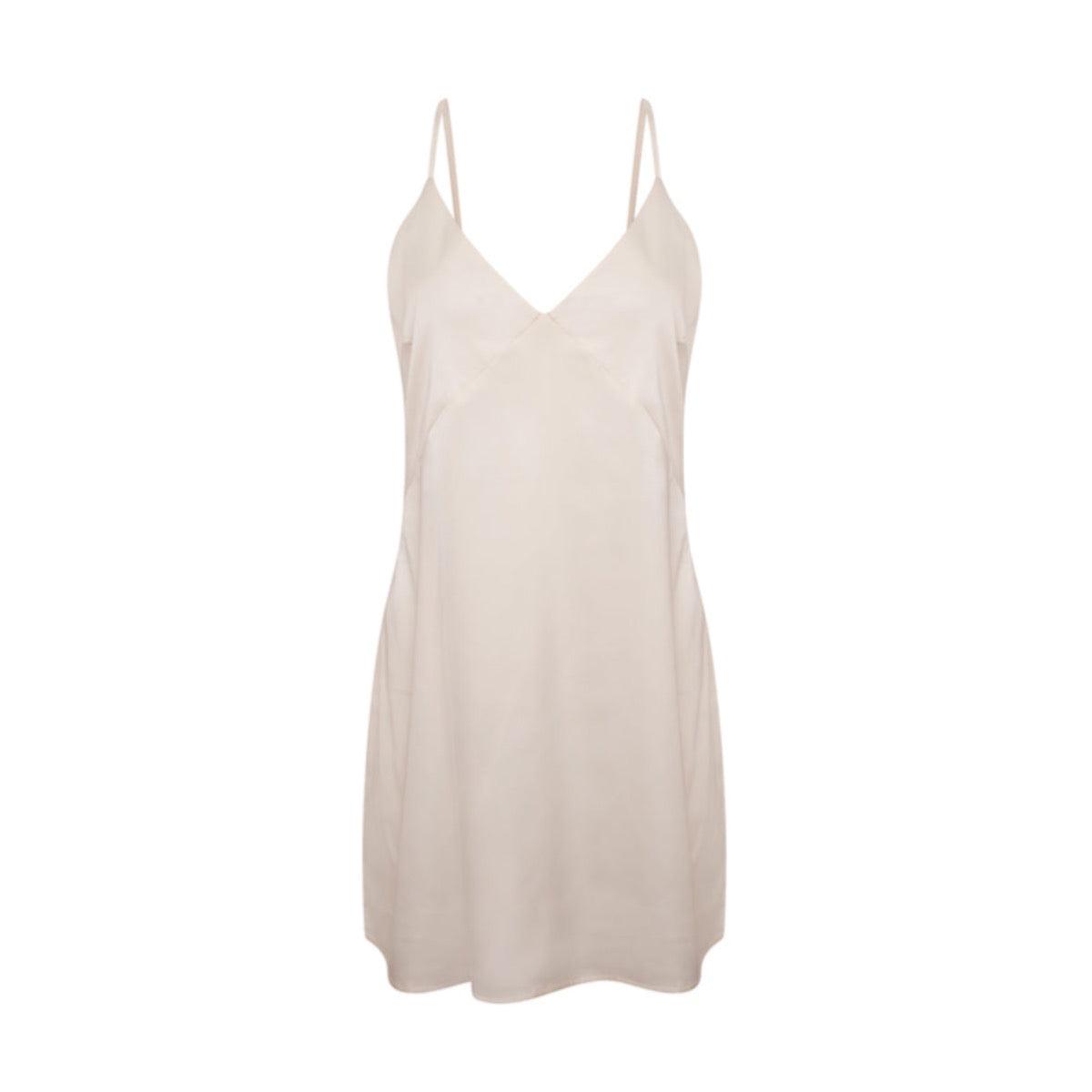 Cross Back Camisole Night Dress- Ivory - The NAP Co.