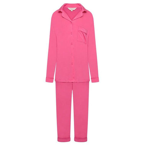 Rayon Stretch Pyjama Trouser Set - Hot Pink - The NAP Co.