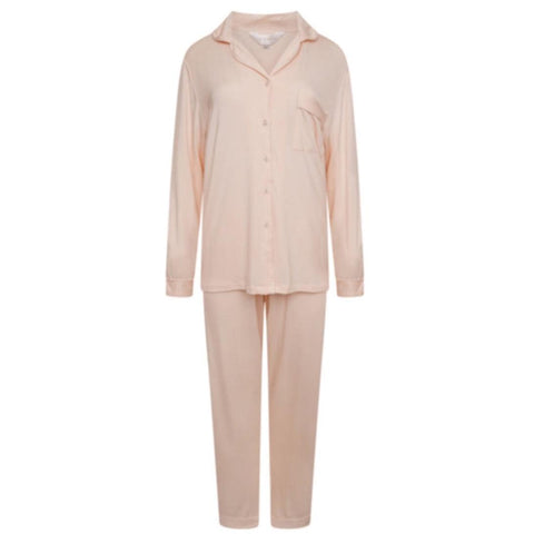 Rayon Stretch Pyjama Trouser Set - Peach - The NAP Co.