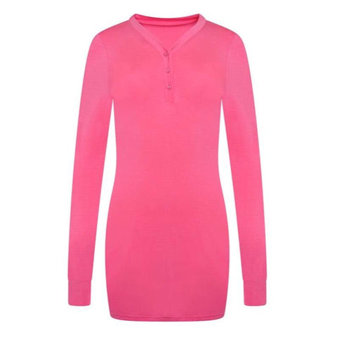 Rayon Stretch Sleep Dress - Hot Pink - The NAP Co.
