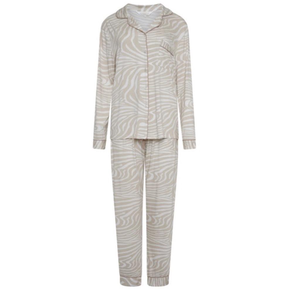 Rayon Stretch Sleep Trouser Pyjama Set- Zebra - The NAP Co.
