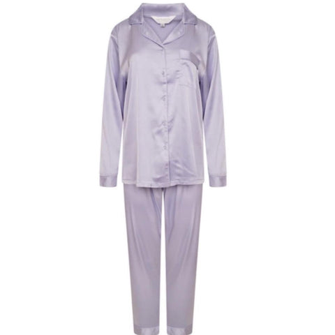 Satin Pyjama Trouser Set -Lilac - The NAP Co.
