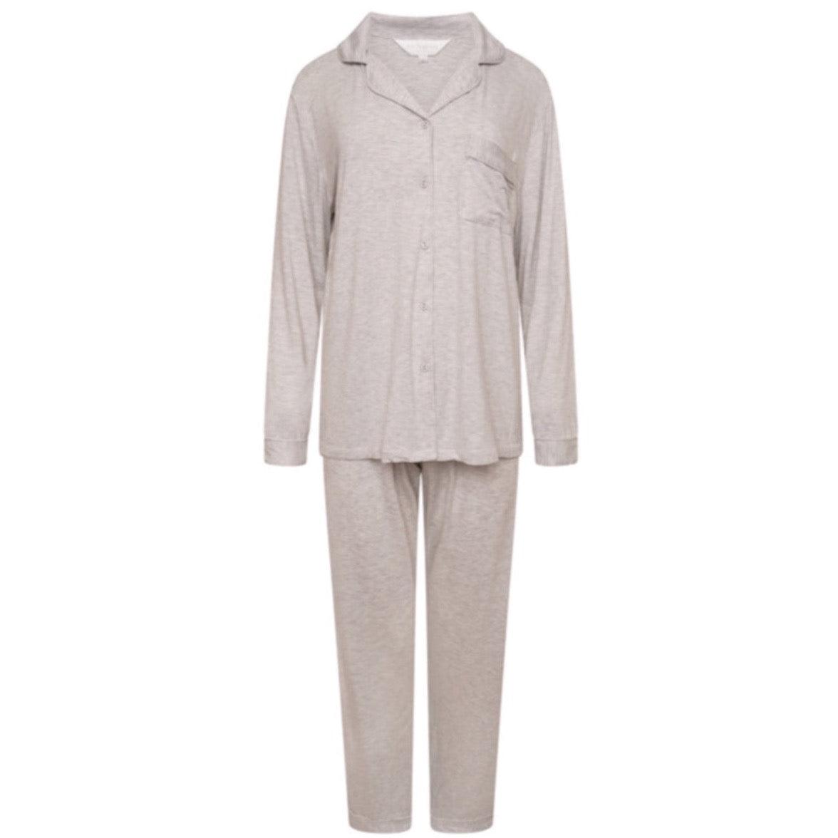 Rayon Stretch Pyjama Trouser Set - Marl Grey - The NAP Co.